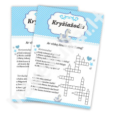 Kryžiažodis "Arkliukas - melsva - balta"