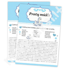 Protų mūšio kortelės "Arkliukas - melsva"