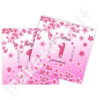 Saldainių popieriukai "Rožinė - gėlytės"