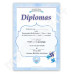 Diplomas krikšto tėveliams (melsva, vėjo malūnėliai)