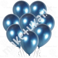 Metalizuotas mėlynos spalvos balionas 30 cm, 1 vnt
