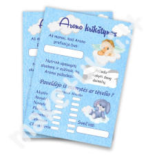 Personalizuota profesijos spėjimų/pasižadėjimų/panašumų spėjimo kortelė "Melsva-zuikutis"