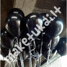 Juodi balionai 21 cm, 5 vnt