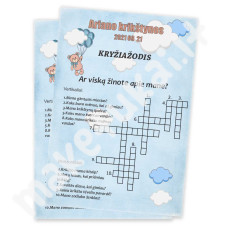Kryžiažodis "Melsva - meškutis su balionais"