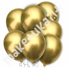 Metalizuotas aukso spalvos balionas 30 cm, 1 vnt