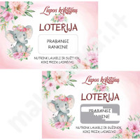 Personalizuota loterijos kortelė "Drambliukas"